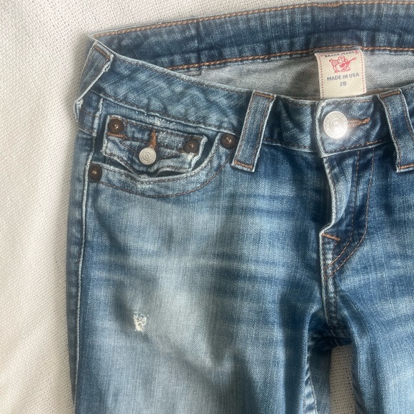 True Religion Low Rise Straight Cut Jeans Size 28 - Picture 6 of 6